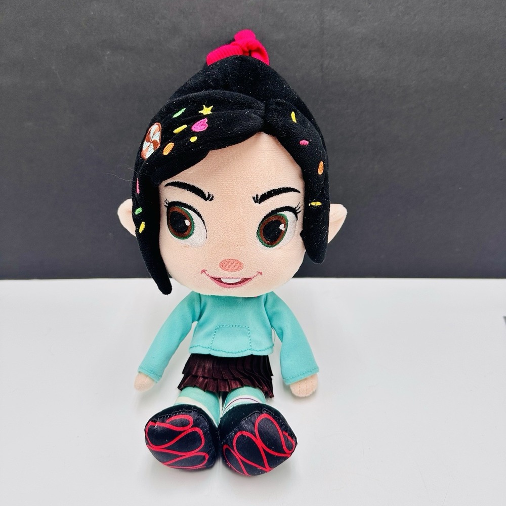 Disney Store Wreck it Ralph Vanellope von Schweetz Plush Toy Doll 13" Rare HTF